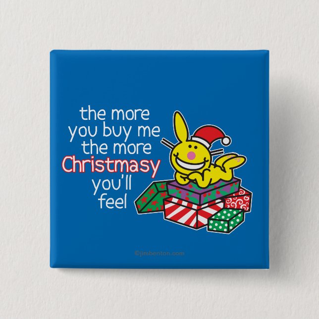 Gefühl Christmasy Button (Vorderseite)