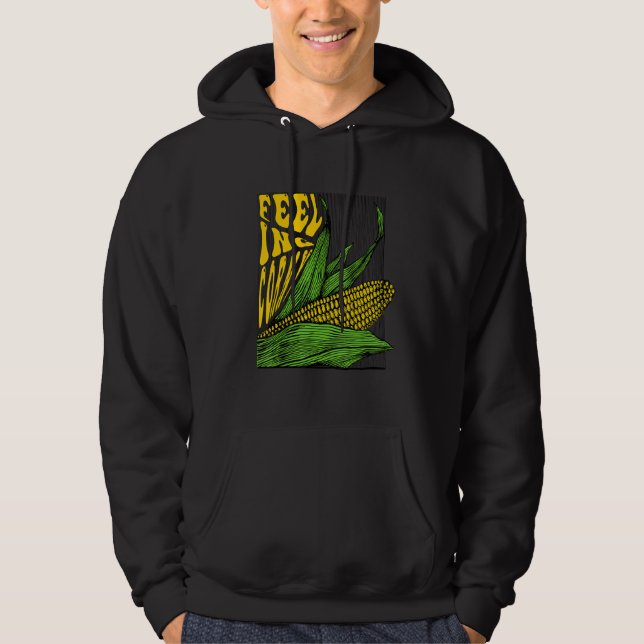 Gefühl Corny Corn Pun Hoodie (Vorderseite)