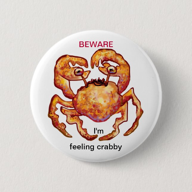 Gefühl Crabby Button (Vorderseite)