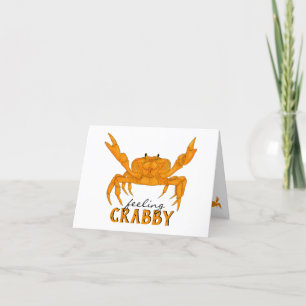 Gefühl Crabby, Orangenkrabbe Dankeskarte