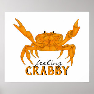Gefühl Crabby, Orangenkrabbe Poster