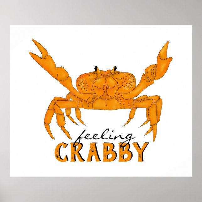 Gefühl Crabby, Orangenkrabbe Poster (Vorne)