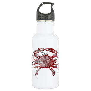 Gefühl Crabby Roter Stift Krebs Kunst Trinkflasche