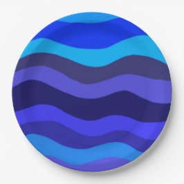 Gefühl der Papierplatte blau Pappteller