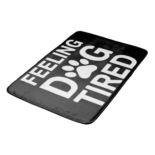 Gefühl Dog müde Badematte (Schrägansicht)