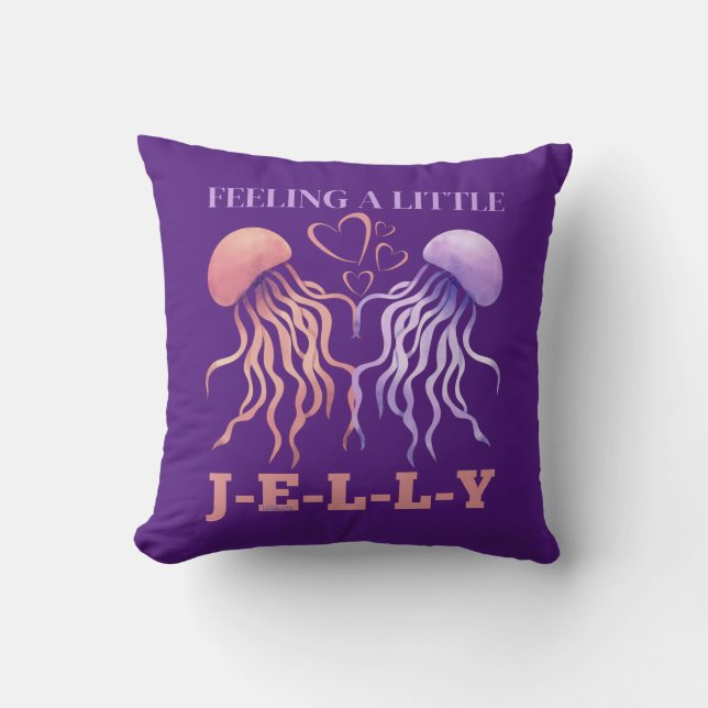 GEFÜHL Ein KLEINES JELLY lustiges Valentingeschenk Kissen (Vorderseite)