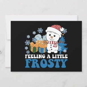 Gefühl ein wenig Frosty Snowman Weihnachten Schnee Einladung