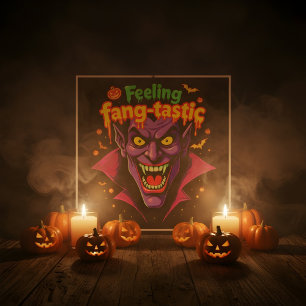 Gefühl Fang Tastic Halloween Vampire Design Poster
