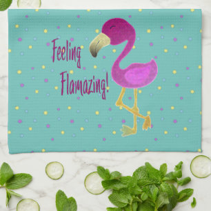 Gefühl Flverblüffend Flamingo Geschirrtuch