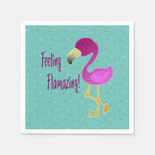 Gefühl Flverblüffend Flamingo Napkins Serviette