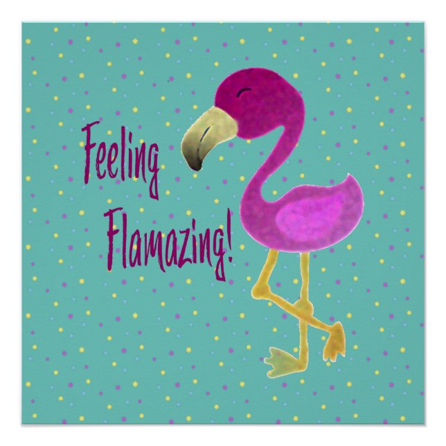 Gefühl Flverblüffend Flamingo Poster (Vorderseite)