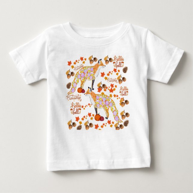 Gefühl Foxy Herbst/Herbst Baby T-shirt (Vorderseite)