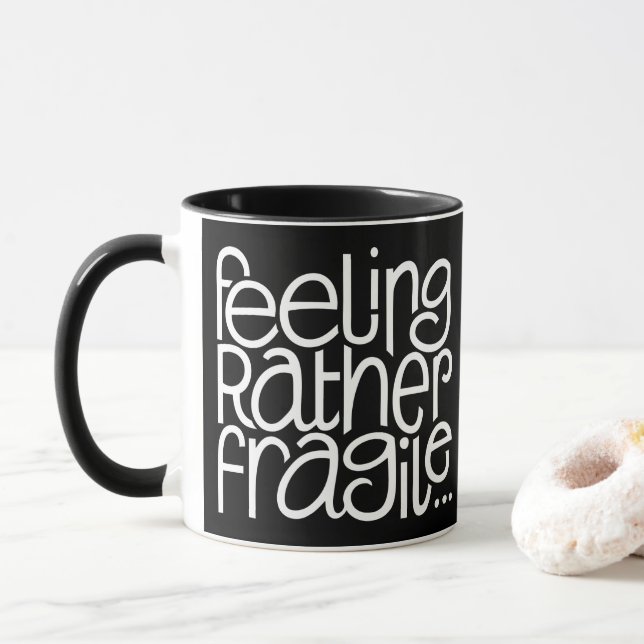Gefühl Fragile Schwarze Tasse (Mit Donut)