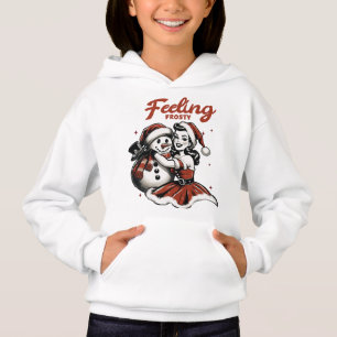 Gefühl Frosty Hoodie - Retro Girl & Snowman Chris