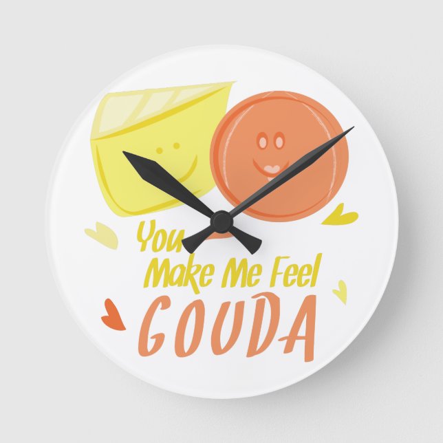 Gefühl-Gouda Runde Wanduhr (Vorderseite)