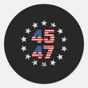 Gefühl Great Again Trump 2024 American Flag (auf B Runder Aufkleber