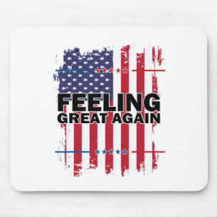 Gefühl Great Again Trump 2024 American USA Flag V Mousepad