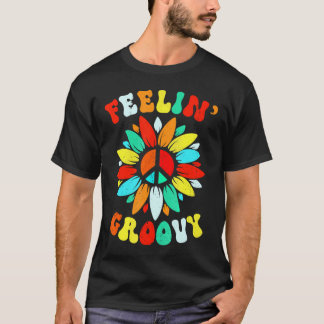 Gefühl Groovy Blume 60er 70er Hippie Funny T-Shirt