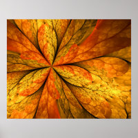 Gefühl Herbst, Modernes Abstraktes Fraktal Blume