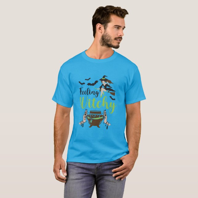 Gefühl Hexerei Magic Halloween T-Shirt (Vorne ganz)