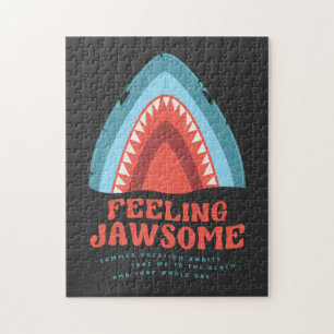 Gefühl Jawsome Shark Funny Summer Puns Jigsaw Puz Puzzle