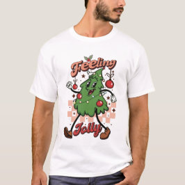 Gefühl Jolly Retro Weihnachten Vintag Santa Santa T-Shirt