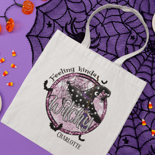 Gefühl Kinda Witchy Glitzer Halloween Name Tragetasche