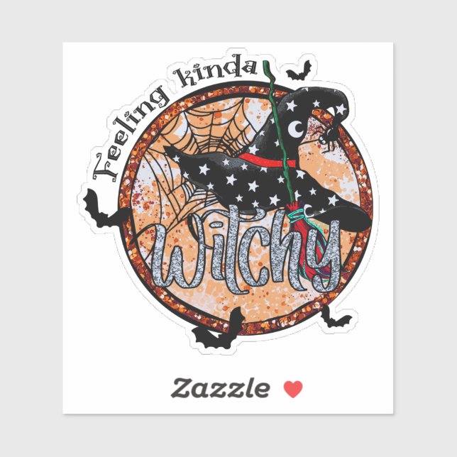 Gefühl Kinda Witchy - Halloween-Hut Aufkleber (Blatt)