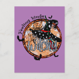 Gefühl Kinda Witchy - Halloween-Hut Postkarte