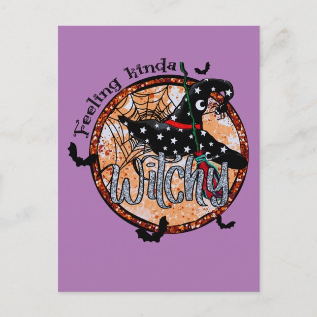 Gefühl Kinda Witchy - Halloween-Hut Postkarte (Vorderseite)