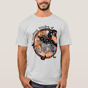 Gefühl Kinda Witchy - Halloween Hut und Bro T-Shirt
