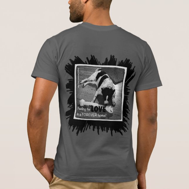 Gefühl Liebe Border Collie T-Shirt (Rückseite)