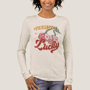Gefühl Lucky Dice Retro Typografie Tri-Blend Shirt