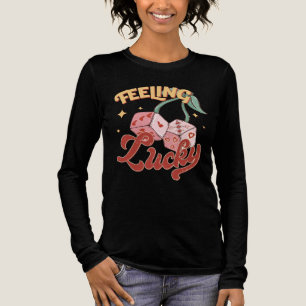 Gefühl Lucky Dice Retro Typografie Tri-Blend Shirt