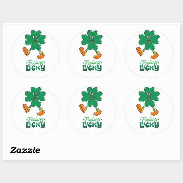 Gefühl Lucky Kleeblatt Stickers (Blatt)