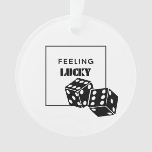 Gefühl Lucky, Lucky Girl, Luckiest Girl, Black Ornament