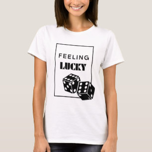 Gefühl Lucky, Lucky Girl, Luckiest Girl, Black T-Shirt