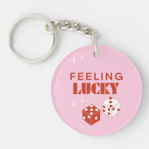 Gefühl Lucky, Lucky Girl, Luckiest Girl, Pink Schlüsselanhänger