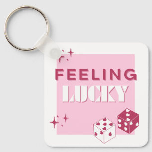 Gefühl Lucky, Lucky Girl, Luckiest Girl, Pink Schlüsselanhänger