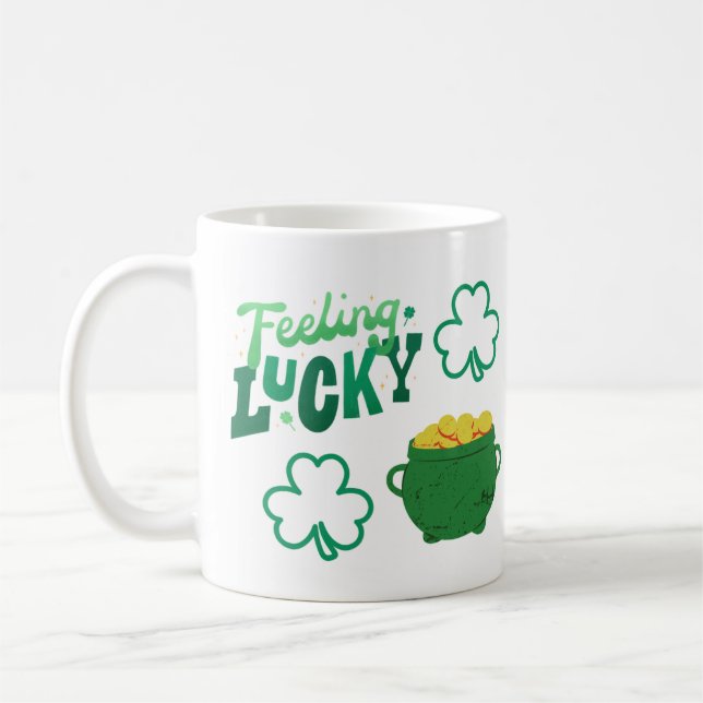 Gefühl Lucky mit einem Gold-Pot Kaffeetasse (Links)