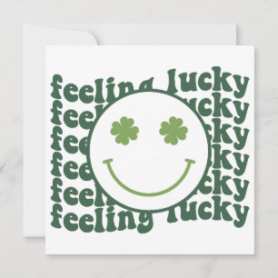 Gefühl Lucky Retro Design PNG SVG Cut File Feiertagskarte