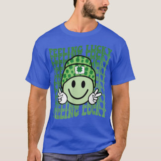 Gefühl Lucky Smile Face Kleeblatt St Patrick's Luc T-Shirt