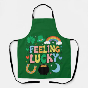Gefühl Lucky St Patricks Day Charm Irish Kleeblatt Schürze