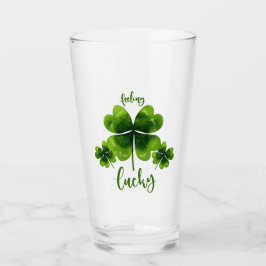 Gefühl Lucky St Patrick's Day Glass mit Kleeblatt Glas