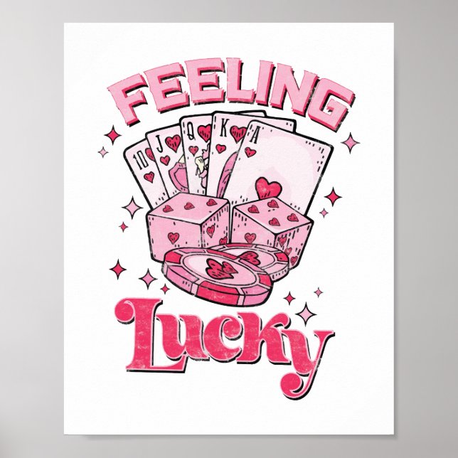 Gefühl Lucky, Valentine Pocket, Valentinstag Poster (Vorne)