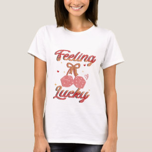 Gefühl Lucky Valentinstag T - Shirt