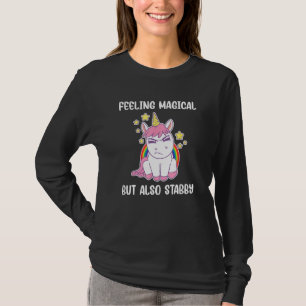 Gefühl Magie, aber auch Stabby Rainbow Unicorn Gi T-Shirt