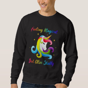 Gefühl Magisch aber auch Stabby Funny Einhorn Rege Sweatshirt