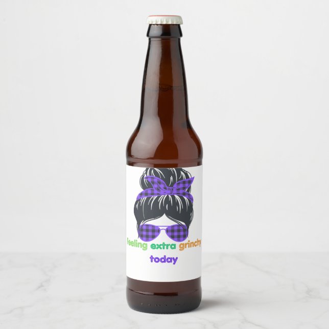 Gefühl noch grinchig bierflaschenetikett (Vorderseite)