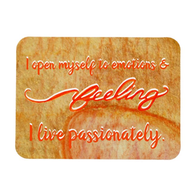 "Gefühl" Orange Sacral Chakra Words Magnet (Horizontal)